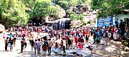 வெள்ளப்பெருக்கு அபாயம் ஏற்பட்டதால் பஞ்சலிங்க அருவியில் குளிக்கத் தடை