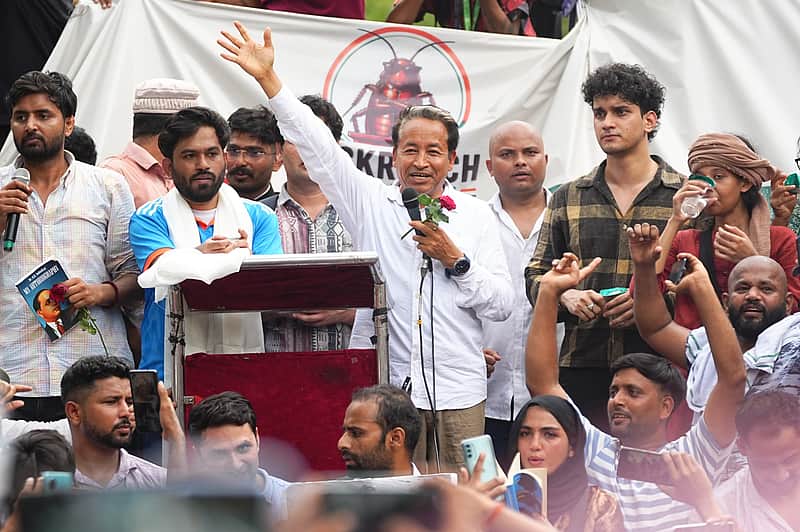 Sonam wangchuk in CJP protest