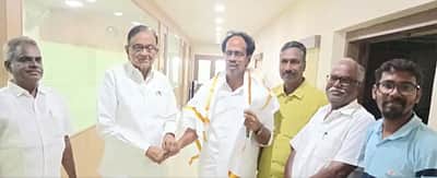 திமுக கூட்டணியில்தான் இருக்கிறோம்! ப. சிதம்பரம் சந்திப்புக்குப்பின் மு. வீரபாண்டியன் பேட்டி