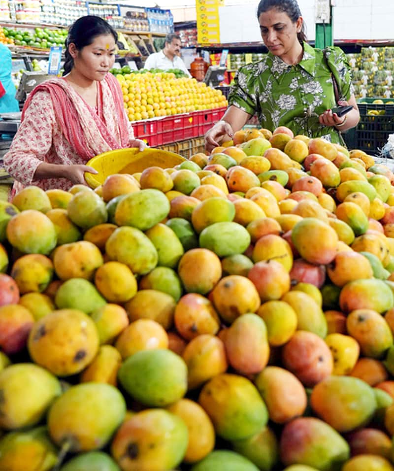 Bengaluru: Visitors at Mango Mela during its inauguration, at Hopcoms in Bengaluru on Friday, April 24, 2026. (Photo: IANS)