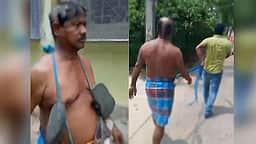 திரிணமூல் காங்கிரஸ் நிர்வாகிக்கு செருப்பு மாலை அணிவித்த கிராம மக்கள்!