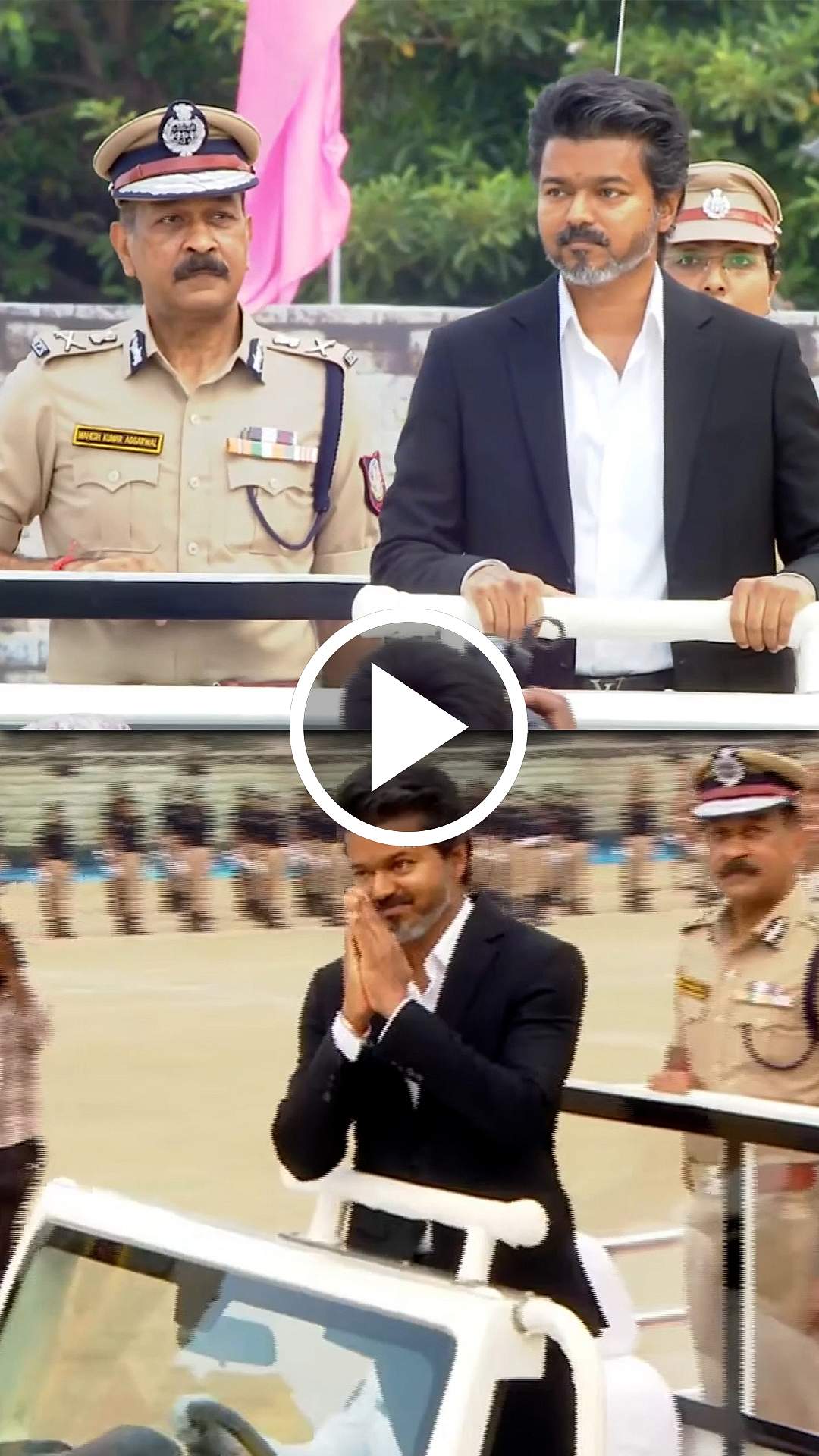 முதல்வராக முதல் அரசு விழா! அணிவகுப்பு மரியாதையை ஏற்றார் முதல்வர் விஜய்!