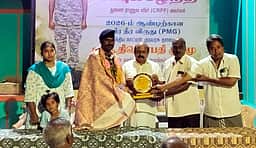 குடியரசுத் தலைவா் விருது பெற்ற சிஆா்பிஎஃப் வீரருக்கு பாராட்டு விழா