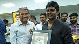தமிழக அமைச்சர் வன்னி அரசு உடன் பிரபல ராப் பாடகர் வேடன் சந்திப்பு!
