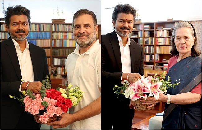 ராகுல், சோனியாவுடன் முதல்வர் விஜய் சந்திப்பு!
