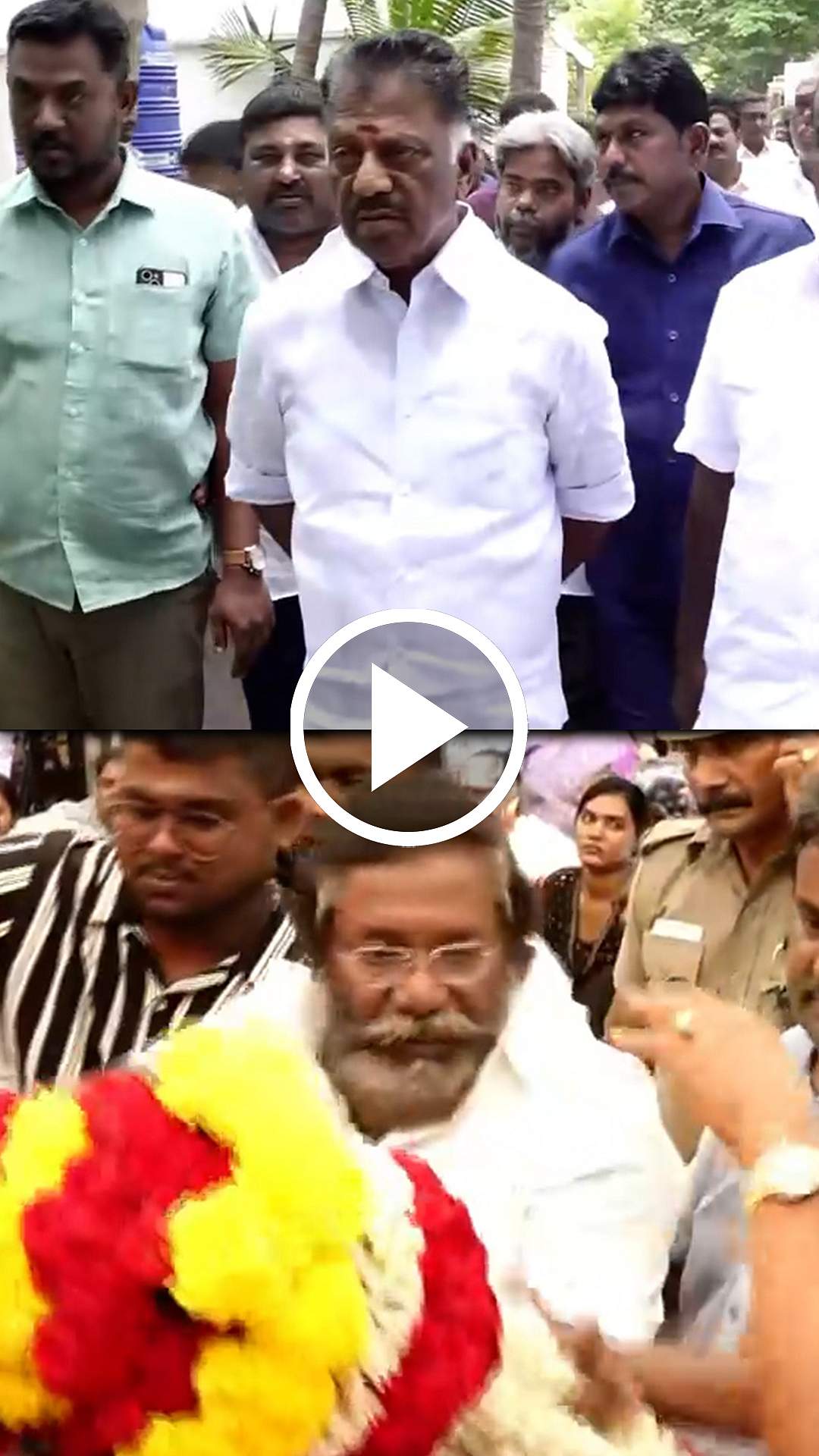 இயக்குநர் பாரதிராஜா உடலுக்கு அஞ்சலி செலுத்திய OPS, கருணாஸ்!