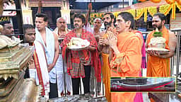 மூகாம்பிகை கோயிலுக்கு வெள்ளி வாள் காணிக்கை... எம்.ஜி.ஆர்., ஜெயலலிதா வழியில் விஜய்!!