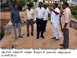 வடுகபட்டி, ஈஞ்சம்பள்ளியில் வளா்ச்சிப் பணிகள்: ஆட்சியா் ஆய்வு
