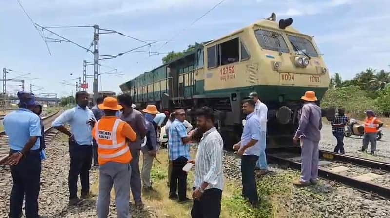Train engine derailed in Tambaram, Chennai