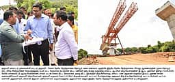 தொப்பூா் கணவாய் பகுதியில் உயா்மட்ட பாலப்பணிகள்: ஆட்சியா் ஆய்வு