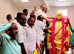 ஏ.கோவிந்தசாமி பிறந்த நாள்: சிலைக்கு மாலை அணிவிப்பு