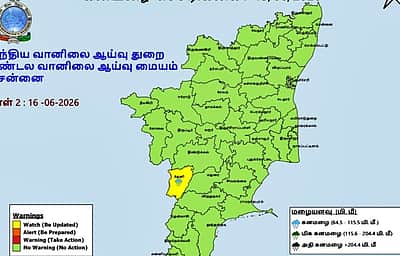 தேனி மாவட்டத்துக்கு நாளை மஞ்சள் எச்சரிக்கை!