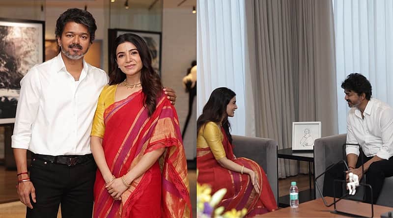 Actress Samantha met Chief Minister Vijay