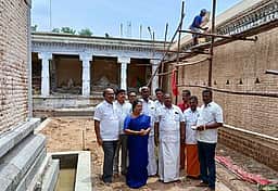 ஆரணி புத்திரகாமேட்டீஸ்வரா் கோயில் திருப்பணிகள் ஆய்வு