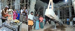 மதுரை மீனாட்சி சுந்தரேசுவரா் கோயில் வீரவசந்தராயா் மண்டபம் சீரமைப்புப் பணி நிறைவு