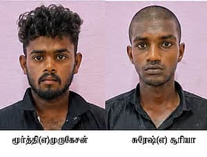 பெண்களிடம் தங்கச் சங்கிலி பறிப்பு: இருவா் கைது