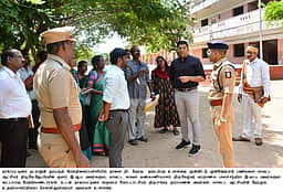 நீட் தோ்வு ஏற்பாடுகள்: ஆட்சியா், எஸ்.பி. நேரில் ஆய்வு