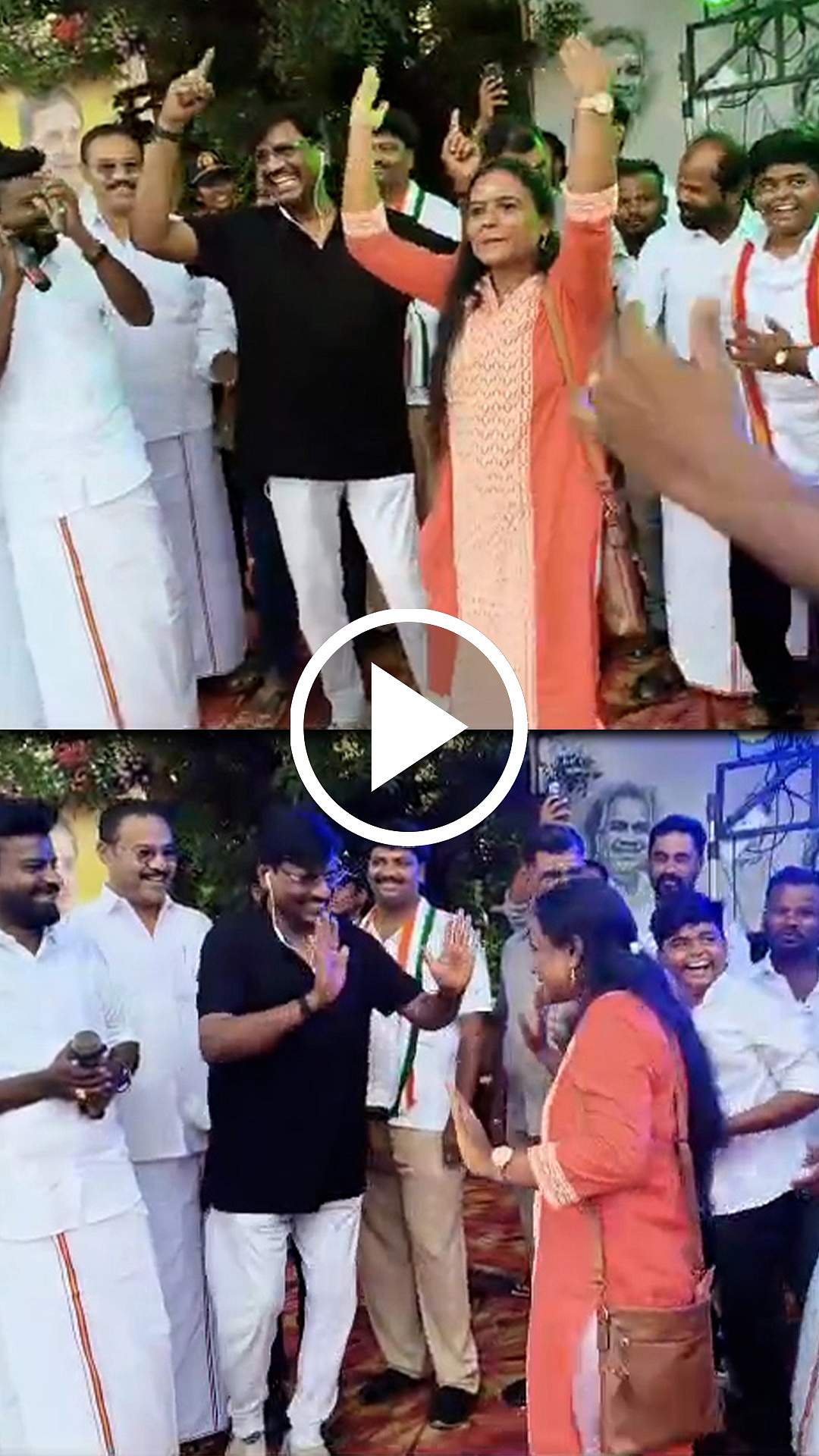 பள்ளியில் விழிப்புணர்வு நிகழ்ச்சி! தவெக அமைச்சர் விஸ்வநாதன் நடனமாடிய விடியோ வைரல்!
