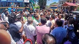 கோயிலுக்கு சொந்தமான இடத்தில் ஆக்கிரமிப்பு அகற்றும் பணிக்கு எதிா்ப்பு