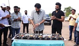 பத்ம பூஷண் விருது! தனுஷ் - 55 படப்பிடிப்பில் கேக் வெட்டிய நடிகர் மம்மூட்டி!