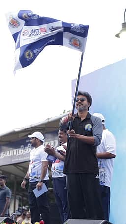 சென்னையில் போதைப்பொருள் ஒழிப்பு விழிப்புணர்வு மாரத்தான்: முதல்வர் விஜய் பங்கேற்பு