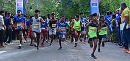 தேனியில் போதை ஒழிப்பு விழிப்புணா்வு மாரத்தான்