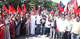 தடையை மீறி திமுகவினா் ஆா்ப்பாட்டம்! 95 போ் கைது!