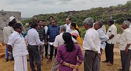 திருத்தணி முருகன் கோயில் ராஜகோபுர இணைப்பு பணிகள் ஆய்வு
