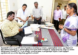காமன்தொட்டி கால்நடை மருந்தகத்தில் ஆட்சியா் ஆய்வு