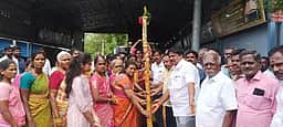 ஆரணி கோட்டை ஸ்ரீவேம்புலி அம்மன் கோயிலில் ஆடித் திருவிழா பந்தக்கால்