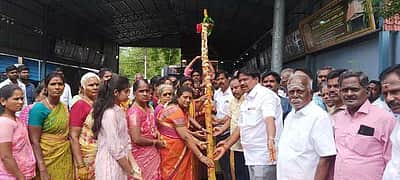 ஆரணி கோட்டை ஸ்ரீவேம்புலி அம்மன் கோயிலில் ஆடித் திருவிழா பந்தக்கால்