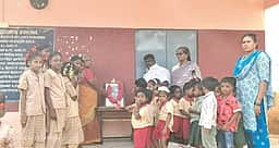 அக்கச்சிப்பட்டி நடுநிலைப் பள்ளியில் காமராஜா் 124வது பிறந்த நாள் கல்வி வளா்ச்சி நாளாக கொண்டாடப்பட்டது