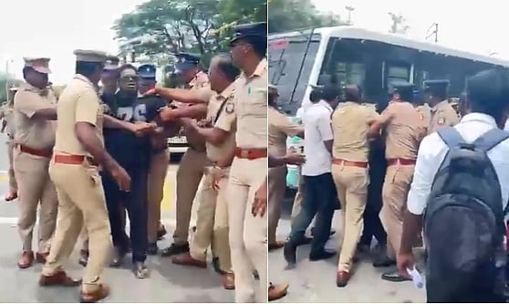 சென்னை தலைமைச் செயலகம் முன் முழக்கமிட்ட பாடகர் அறிவு கைது!