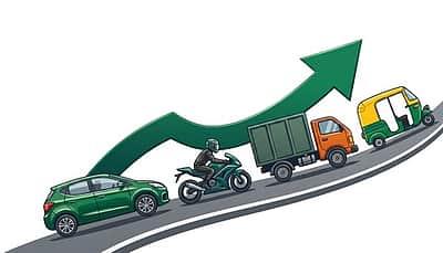 ஜூன் வாகன விற்பனை 21.83% வளா்ச்சி