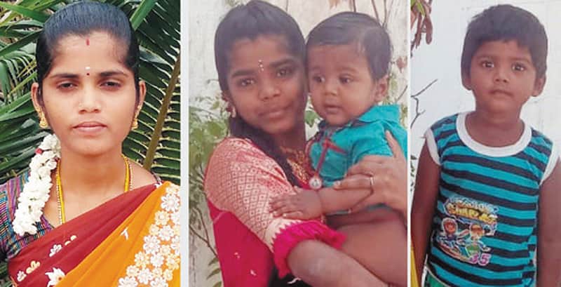 Woman commits suicide by jumping into a well with three children...