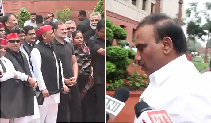 நாடாளுமன்றத்துக்கு கருப்பு உடையில் வந்த எதிர்க்கட்சி எம்பிக்கள்! திமுக என்ன ஆனது?