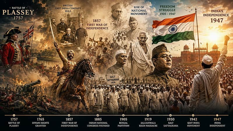 From the Battle of Plassey to India's Independence