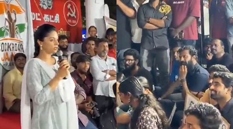 Sanam Shetty and Vetrimaaran at the NEET protest...