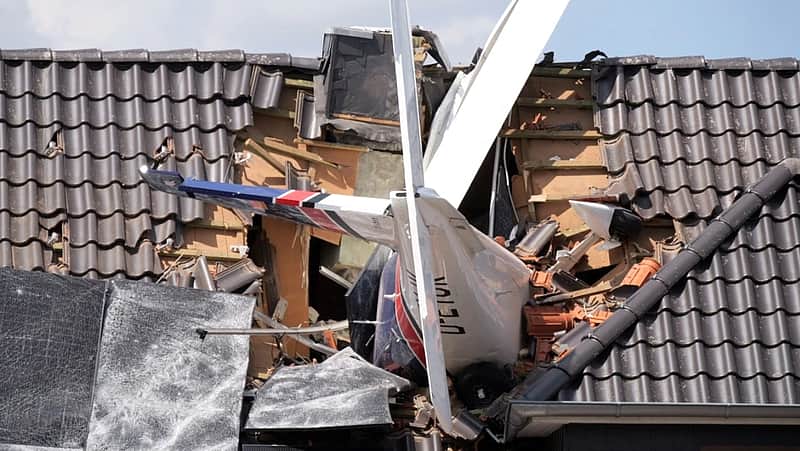Small plane crashes into home in northern Germany, leaving 1 dead, 1 missing