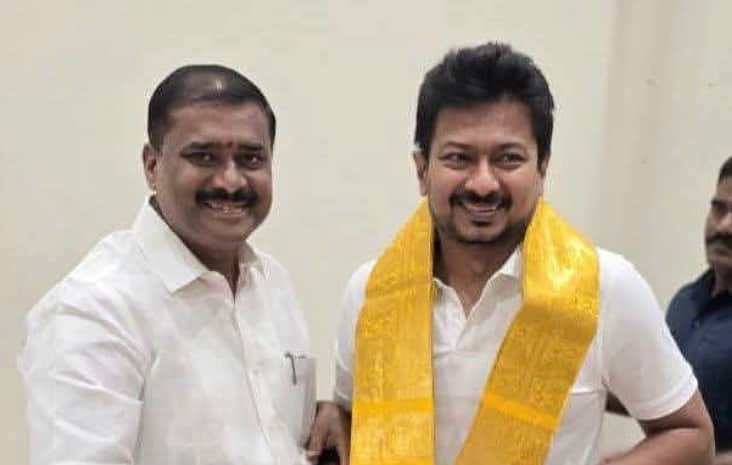 Udhayanidhi meets dmk mla markandeyan in palayamkottai jail