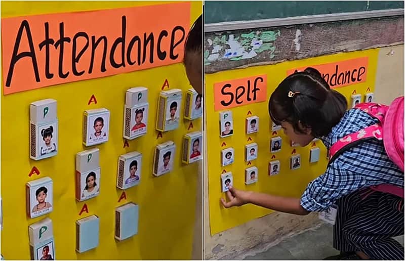 School students mark their own attendance Teacher receives a flood of praise