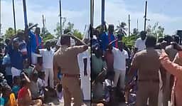 வாடிப்பட்டி அருகே கட்சி கொடிக் கம்பங்கள் அகற்றம்!