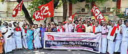 மேக்கேதாட்டு அணை திட்டத்தை
கண்டித்து இந்திய கம்யூ. ஆா்ப்பாட்டம்