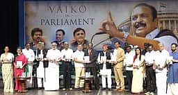 வைகோ புத்தகத்தை வெளியிட்ட ராகுல்! இந்தியா கூட்டணித் தலைவர்களுடன் தவெக அமைச்சர்!