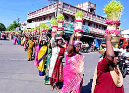 கோட்டை முத்துமாரியம்மன் கோயிலில் முளைப்பாரித் திருவிழா