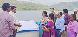 மோா்தானா அணையில் வேலூா் ஆட்சியா் ஆய்வு