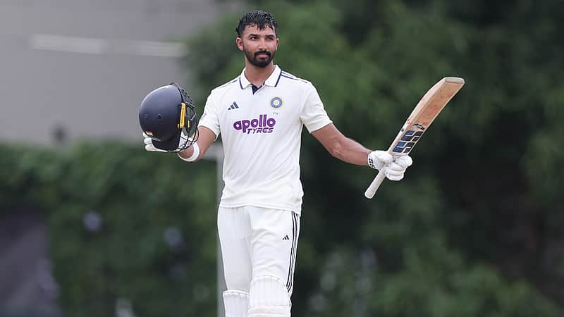 Devdutt Padikkal elated after smashing a century.