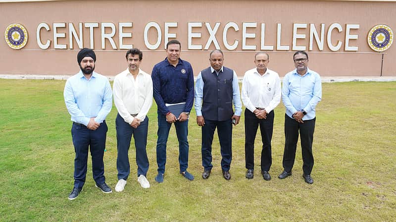 VVS Laxman with BCCI officials