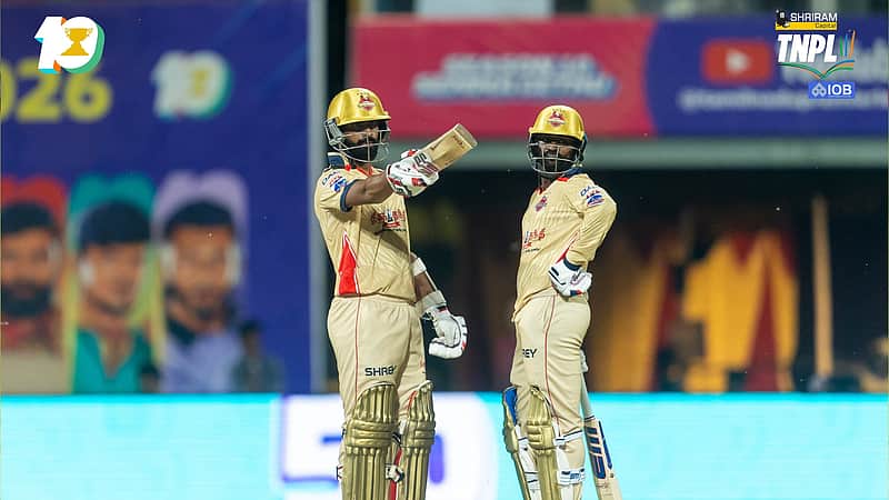 N. Jagadeesan elated after smashing a half-century.