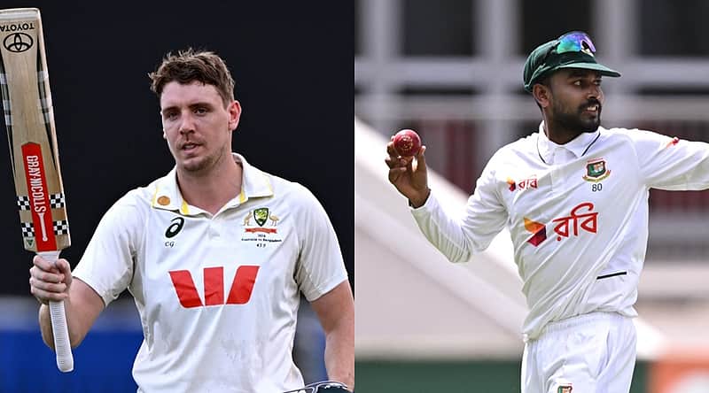 Cameron Green scores a century; Mehidy Hasan takes 5 wickets.